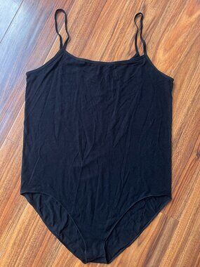 NWOT BODY Black Viscose Bodysuit L